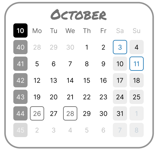 October